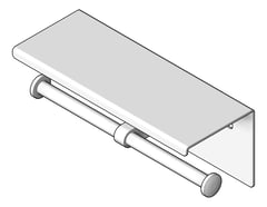 3D Shaded Image of ToiletRollHolder Metlam Double ShelfTop