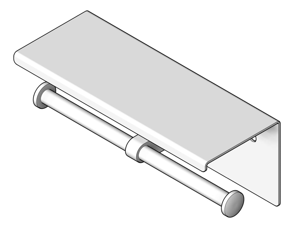 Navigate to ToiletRollHolder Metlam Double ShelfTop