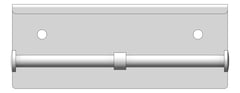 Front Image of ToiletRollHolder Metlam Double ShelfTop