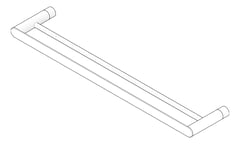 3D Documentation Image of TowelRail Metlam Parker 599mm Double