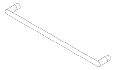 3D Documentation Image of TowelRail Metlam Parker 599mm Single