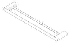 3D Documentation Image of TowelRail Metlam Serenity 600mm Double