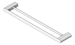 3D Shaded Image of TowelRail Metlam Serenity 600mm Double