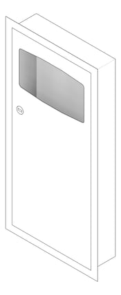3D Documentation Image of WasteReceptacle Recessed Metlam 6.8L
