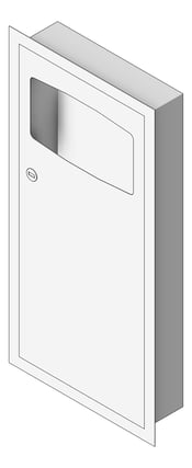 3D Shaded Image of WasteReceptacle Recessed Metlam 6.8L
