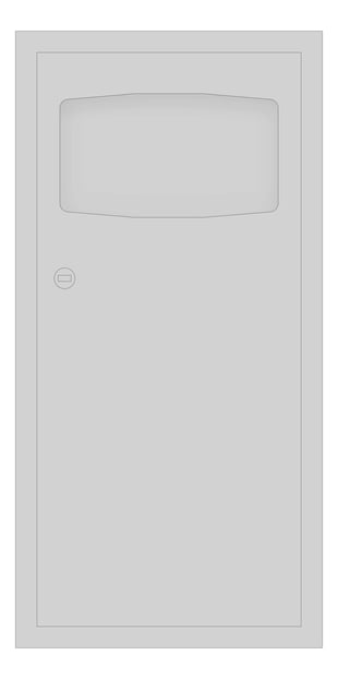 Front Image of WasteReceptacle Recessed Metlam 6.8L