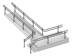 3D Shaded Image of Handrail Accessible Moddex Assistrail