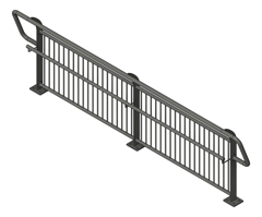 3D Shaded Image of Barrier Bridge Moddex Bridgerail