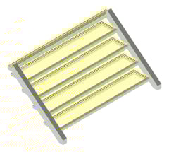 3D Presentation Image of Module Stair Moddex Ezibilt FRP