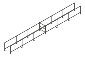 3D Shaded Image of TrolleyBay Moddex Ezibilt SingleBay BackToBack