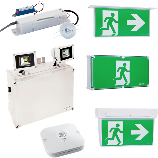Emergency-and-Exit-Lighting-Stylized-Photo Image of NHP - Stanilite Emergency and Exit Lighting