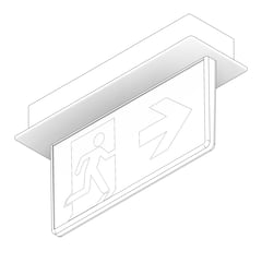 3D Documentation Image of Lighting Recessed NHP Stanilite Emergency ExitLEDEdgelit NexusPro