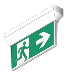 3D Shaded Image of Lighting SurfaceMount NHP Stanilite Emergency ExitLEDEdgelitQuickfit NexusPro