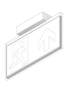 3D Documentation Image of Lighting SurfaceMount NHP Stanilite Emergency ExitLEDEvago NexusPro
