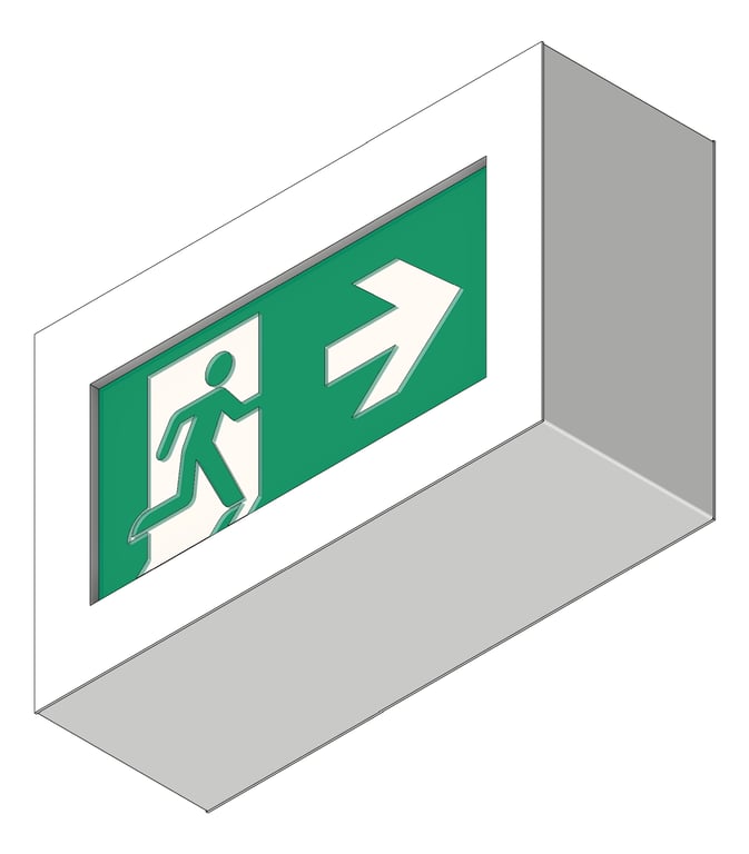 Lighting SurfaceMount NHP Stanilite Emergency ExitLEDQuickfitVandalResistant NexusPro