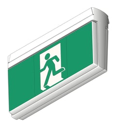 3D Shaded Image of Lighting SurfaceMount NHP Stanilite Emergency ExitLEDQuickfit NexusPro