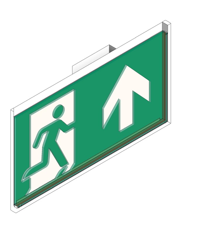 Image of Lighting WallMount NHP Stanilite Emergency ExitLEDEvago NexusPro