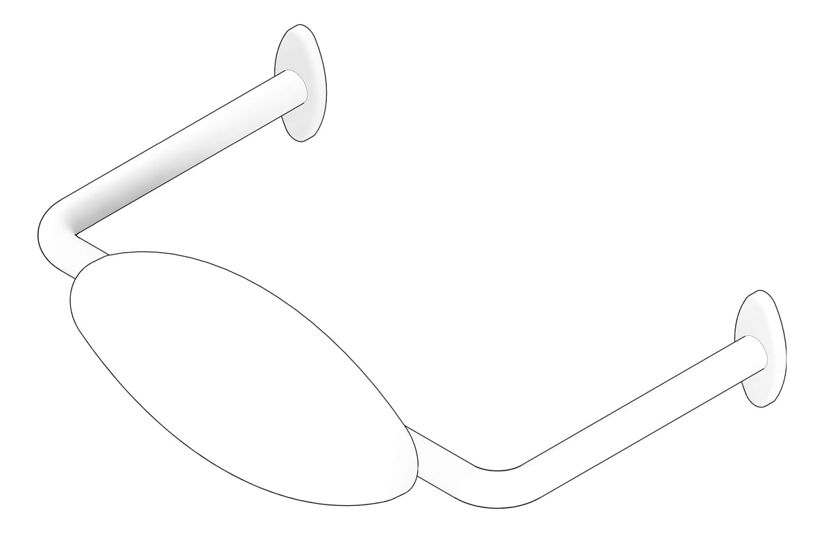 3D Documentation Image of Backrest Toilet Nero MeccaCare DDA