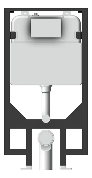 Front Image of Cistern InWall Nero RandT WallHungII