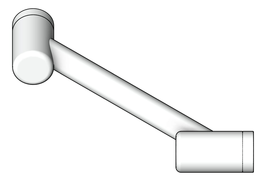 Navigate to Footrest SurfaceMount Nero MeccaCare Corner 25mm