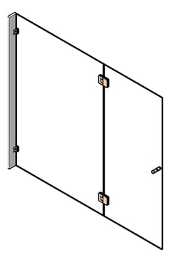 3D Shaded Image of Hardware Glass Nero