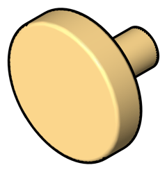 3D Shaded Image of Knob Cabinet Nero Mecca