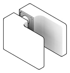 3D Documentation Image of Knob Shower Nero Square