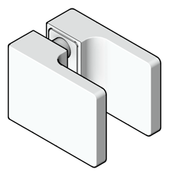 3D Shaded Image of Knob Shower Nero Square