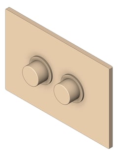 3D Shaded Image of PushPlate InWall Nero MeccaCare