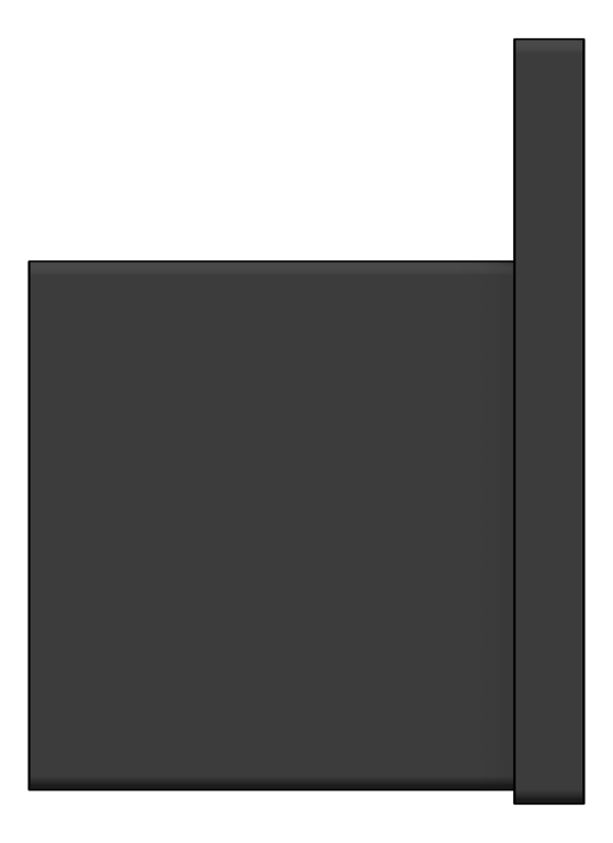 Left Image of RobeHook SurfaceMount Nero Celia