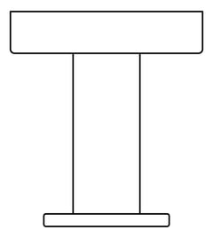 Plan Image of RobeHook SurfaceMount Nero Classic