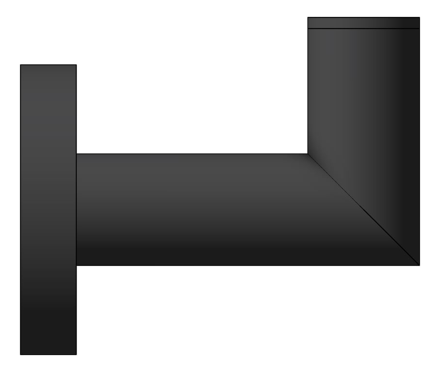 Left Image of RobeHook SurfaceMount Nero Dolce