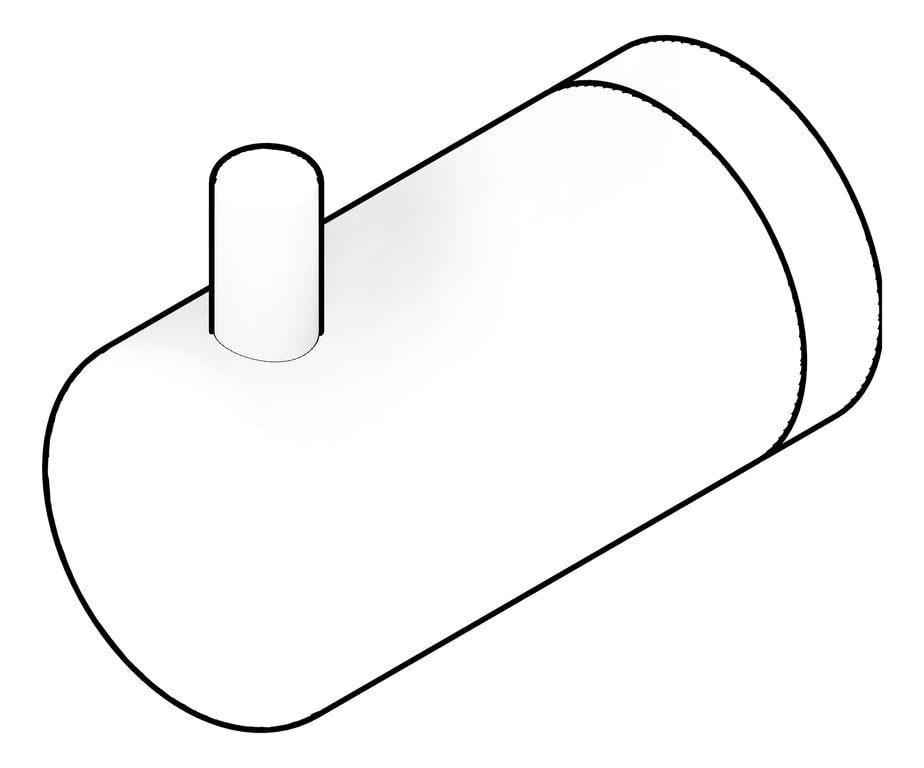 3D Documentation Image of RobeHook SurfaceMount Nero MeccaCare