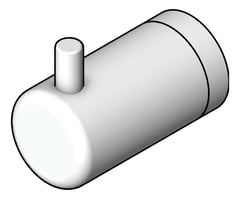 3D Shaded Image of RobeHook SurfaceMount Nero MeccaCare