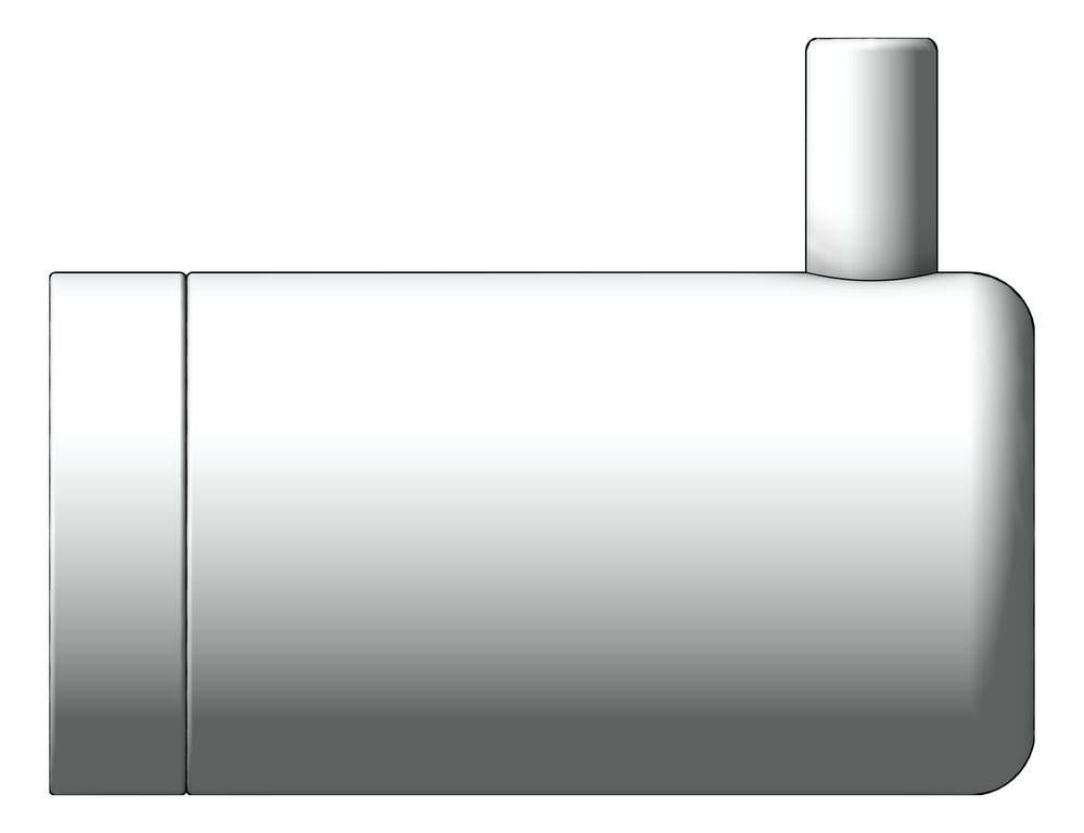 Left Image of RobeHook SurfaceMount Nero MeccaCare