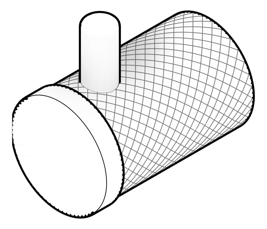 3D Documentation Image of RobeHook SurfaceMount Nero Opal