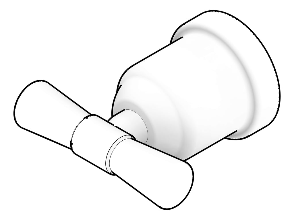 3D Documentation Image of RobeHook SurfaceMount Nero York