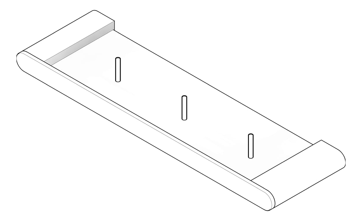3D Documentation Image of Shelf SurfaceMount Nero Bianca