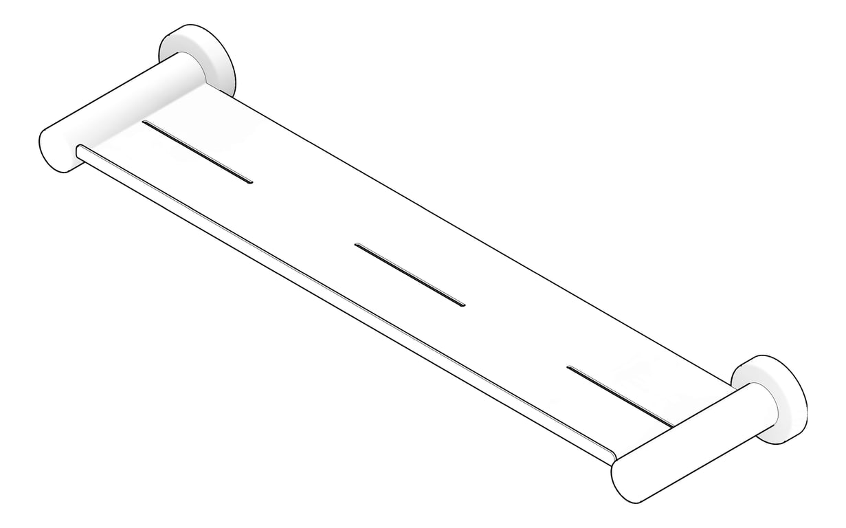 3D Documentation Image of Shelf SurfaceMount Nero Mecca Metal