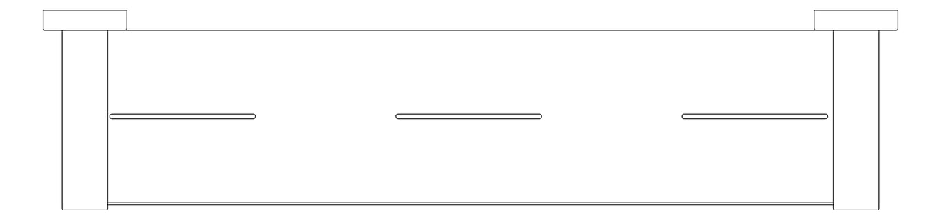 Plan Image of Shelf SurfaceMount Nero Mecca Metal