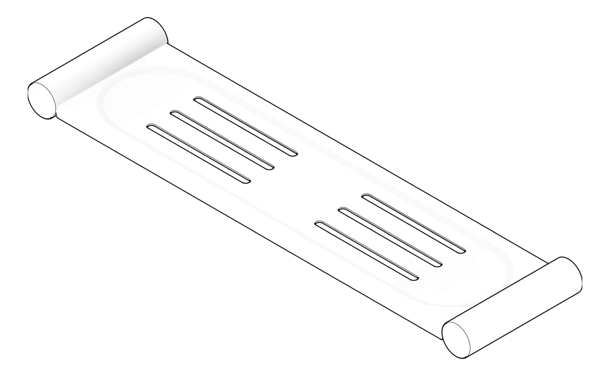 3D Documentation Image of Shelf SurfaceMount Nero Mecca New Metal