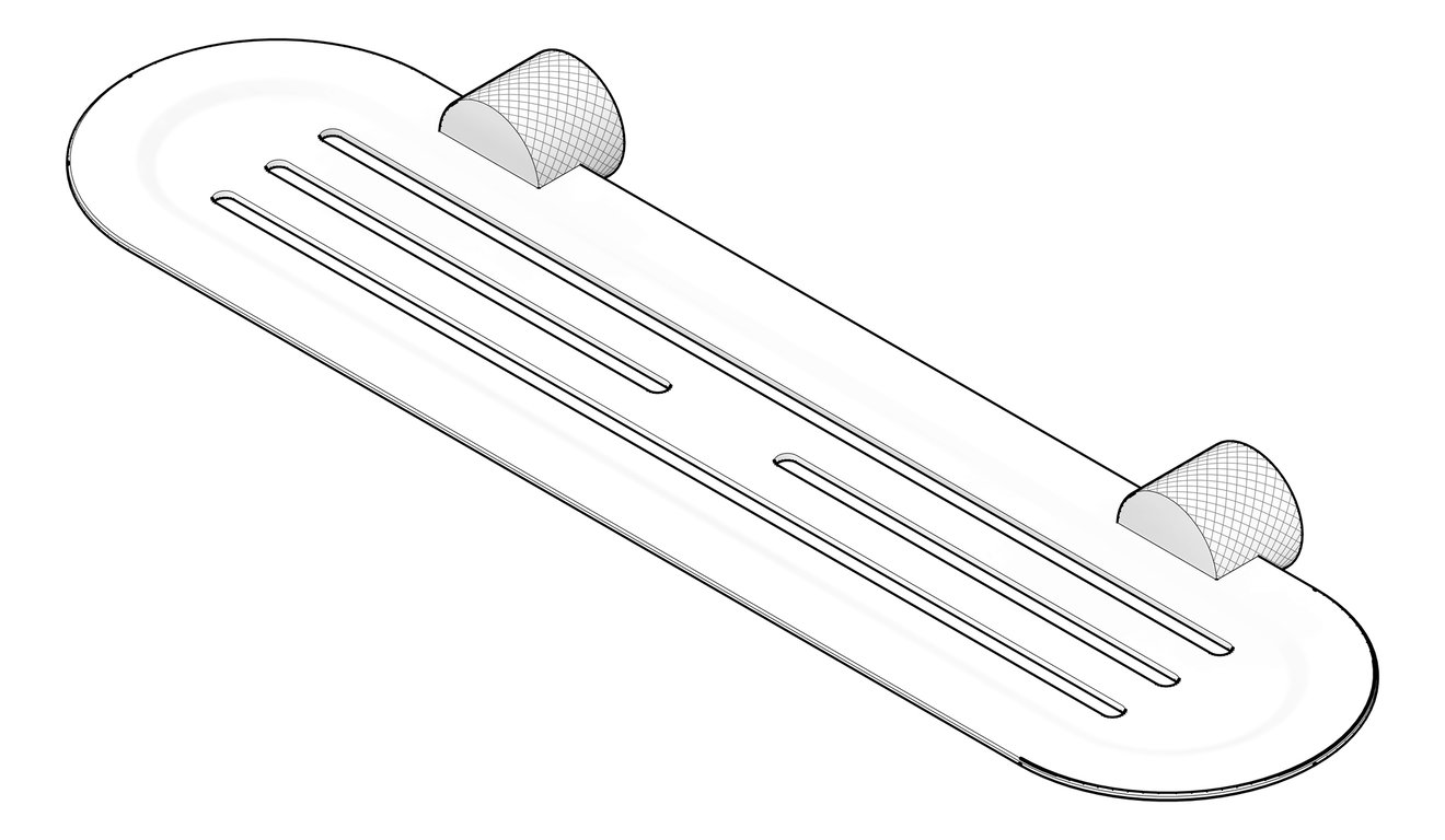 3D Documentation Image of Shelf SurfaceMount Nero Opal
