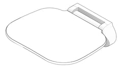 3D Documentation Image of ShowerSeat Folding Nero MeccaCare 400mmWide