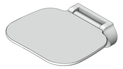 3D Shaded Image of ShowerSeat Folding Nero MeccaCare 400mmWide