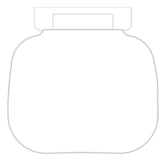 Plan Image of ShowerSeat Folding Nero MeccaCare 400mmWide