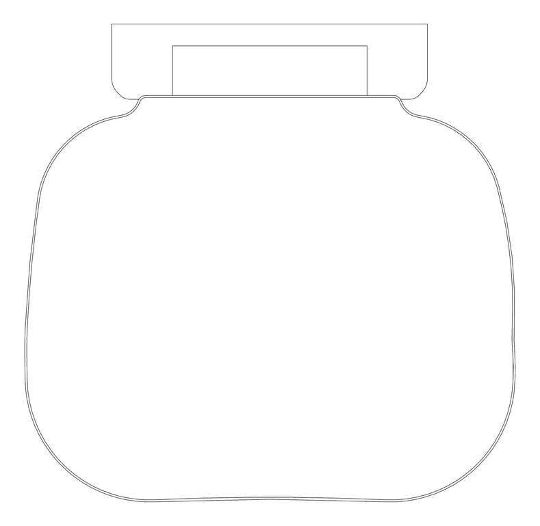 Plan Image of ShowerSeat Folding Nero MeccaCare 400mmWide