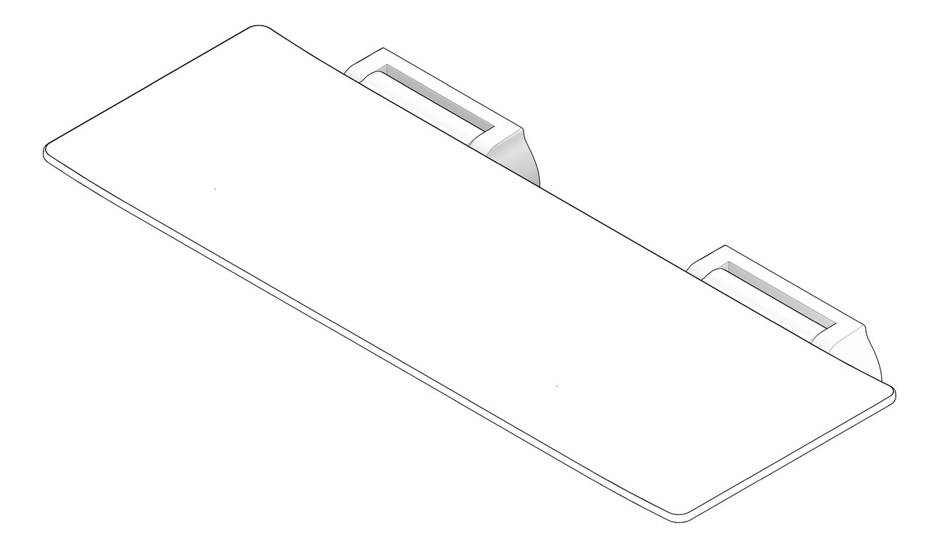 3D Documentation Image of ShowerSeat Folding Nero MeccaCare 960mmWide