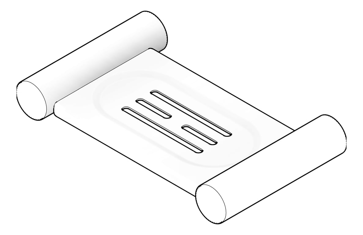 3D Documentation Image of SoapDish SurfaceMount Nero Mecca New