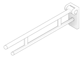 3D Documentation Image of SupportArms Toilet Nero MeccaCare Foldable