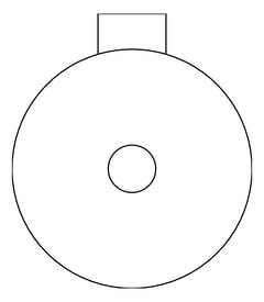 Plan Image of ToiletBrushHolder SurfaceMount Nero Mecca